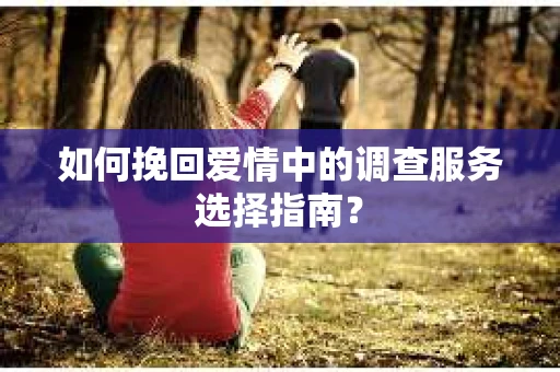 如何挽回爱情中的调查服务选择指南？