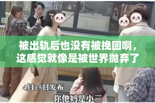 被出轨后也没有被挽回啊，这感觉就像是被世界抛弃了一样。我曾经也经历过这样的事情，那种心如刀割的痛，至今仍记忆犹新。今天，我想和大家聊聊这个话题，希望能给那些正在经历或者曾经经历过类似痛苦的人一些安慰和帮助。