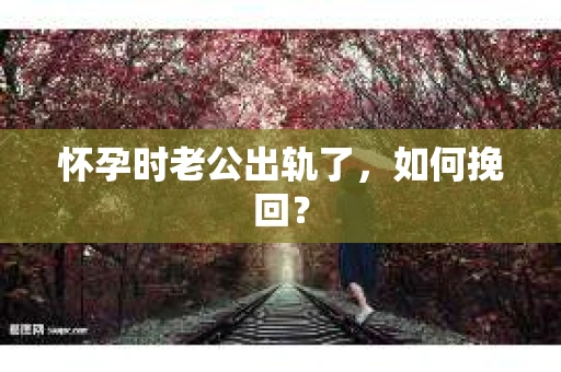 怀孕时老公出轨了，如何挽回？