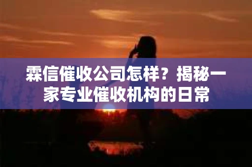 霖信催收公司怎样？揭秘一家专业催收机构的日常