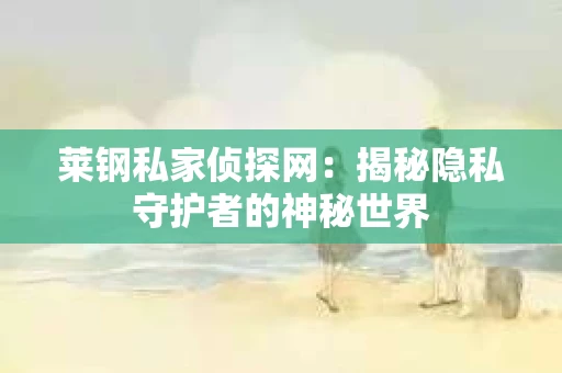 莱钢私家侦探网：揭秘隐私守护者的神秘世界