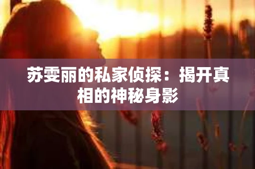 苏雯丽的私家侦探：揭开真相的神秘身影