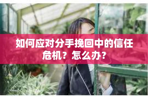 如何应对分手挽回中的信任危机？怎么办？
