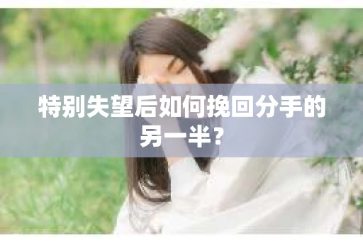 特别失望后如何挽回分手的另一半？