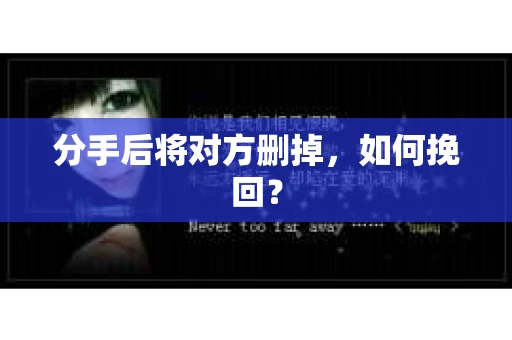 分手后将对方删掉，如何挽回？