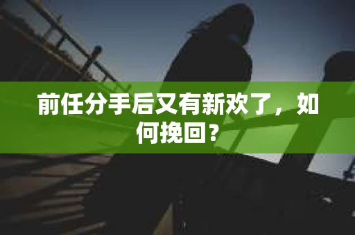 前任分手后又有新欢了，如何挽回？