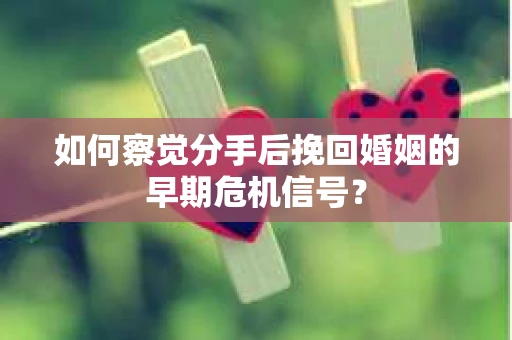 如何察觉分手后挽回婚姻的早期危机信号？